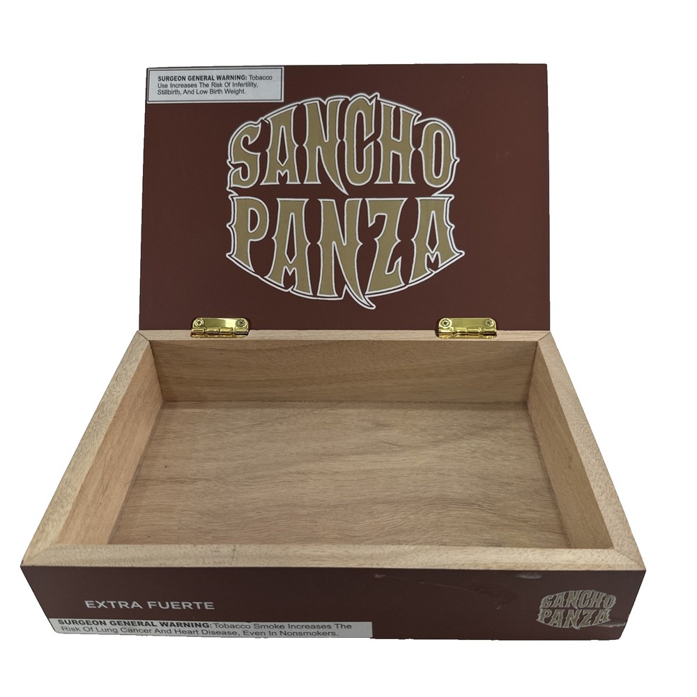 Sancho Panza Gigante Double Maduro Empty Wood Cigar Box 10.25" x 7" x 2.5"